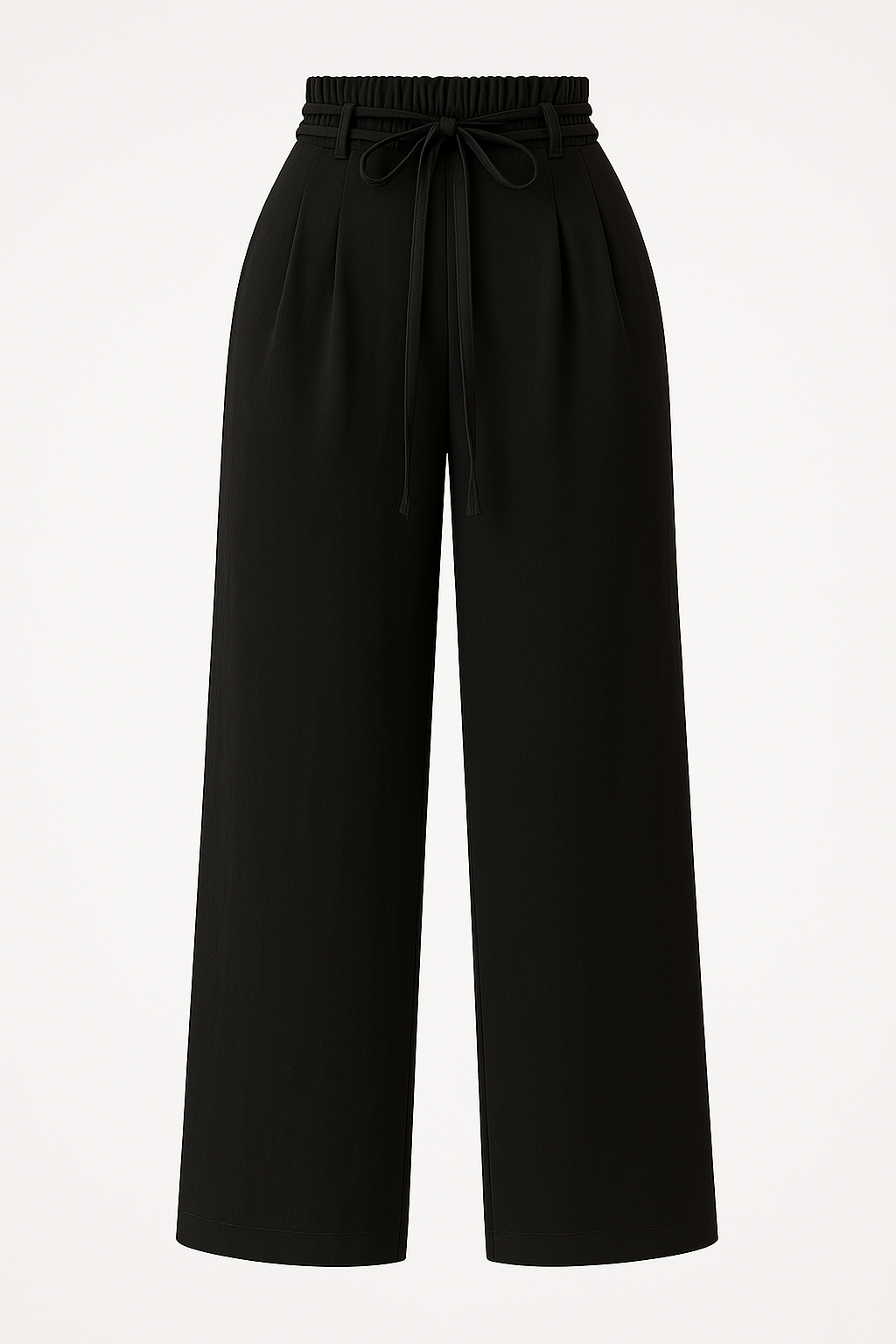 Pantaloni palazzo a vita alta con lacci – Eleganza e comodità - Nera - alta comodità eleganza lacci palazzo pantaloni pantaloni palazzo pants suits and pants - Concept Palermo