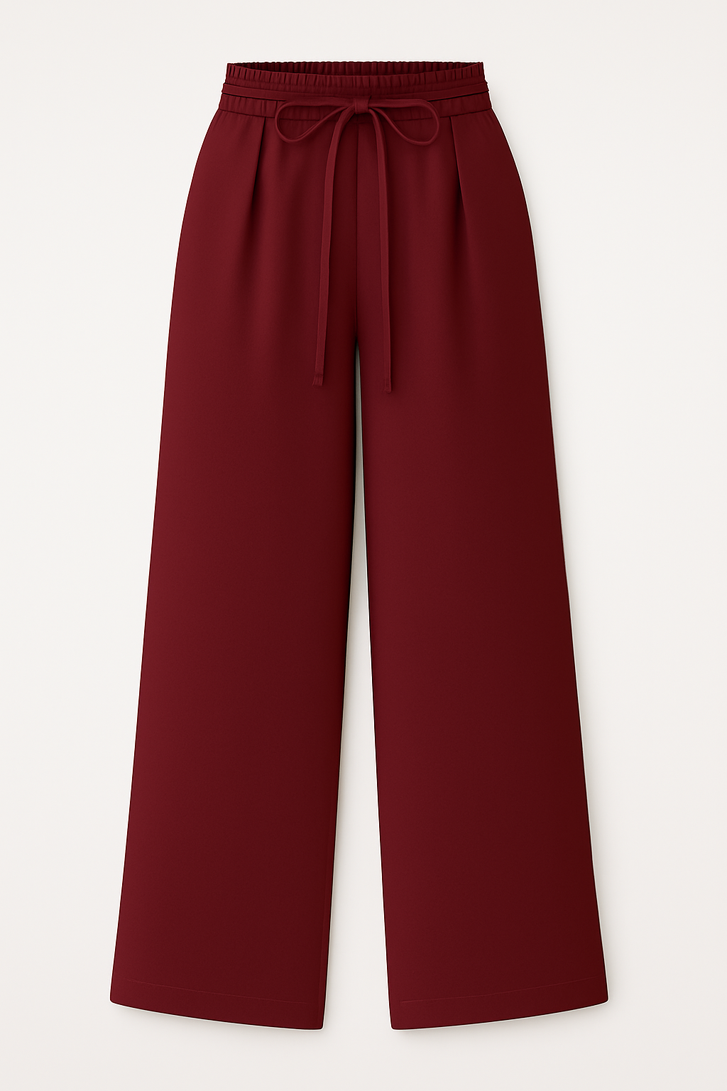 Pantaloni palazzo a vita alta con lacci – Eleganza e comodità - Vino rosso - alta comodità eleganza lacci palazzo pantaloni pantaloni palazzo pants suits and pants - Concept Palermo