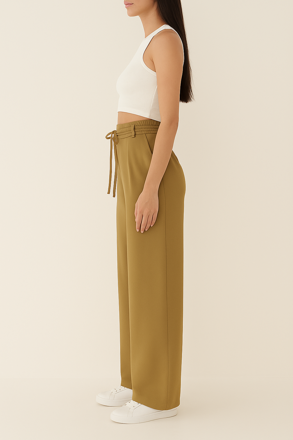 Pantaloni palazzo a vita alta con lacci – Eleganza e comodità - - alta comodità eleganza lacci palazzo pantaloni pantaloni palazzo pants suits and pants - Concept Palermo