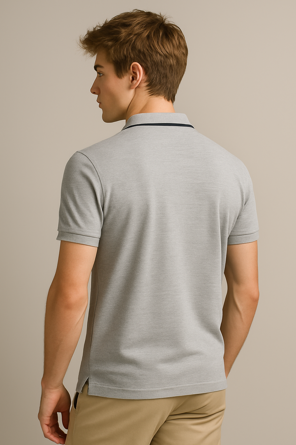 Polo Uomo Ricamata in Cotone Piqué a Contrasto - Vestibilità Regular, Vari Colori - - contrasto dettagli men's polo men's polo shirt men's top clothes polo polo dettagli ricamati shirts & polos Shirts und Polos uomo - Concept Palermo