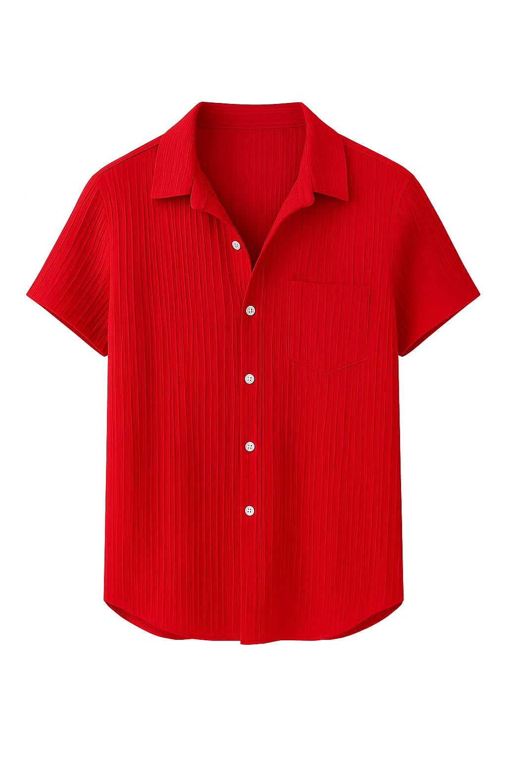 Camicia Estiva a Coste con Colletto Aperto Pelle Uomo - Rosso - aperto camicia camicia estiva colletto coste estiva men's polo men's polo shirt men's top clothes pelle polo shirts & polos - Concept Palermo