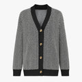 Cardigan con escote en V para mujer - Ligero y para otoño negro