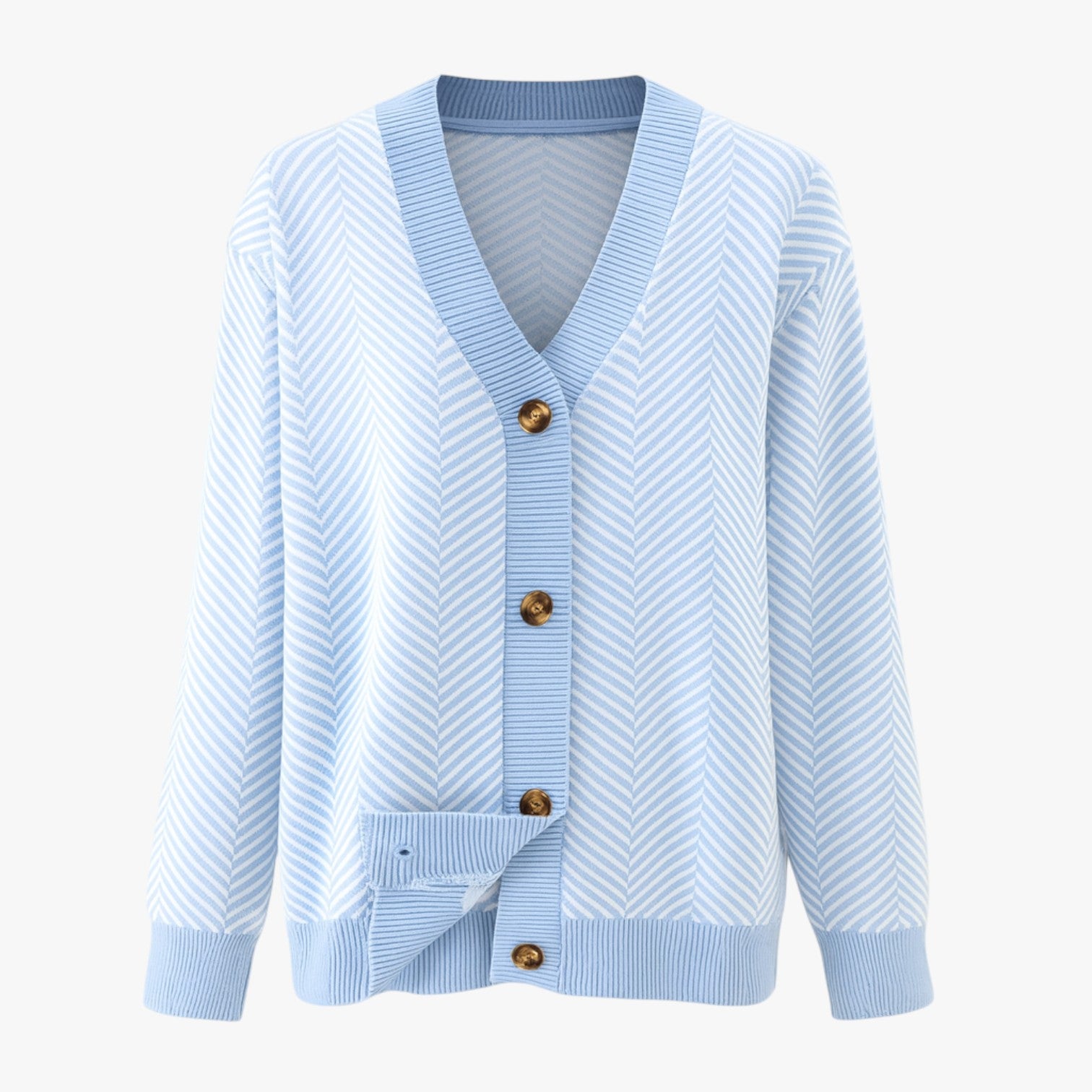 Cardigan con scollo a V da donna - Leggero ed per l'autunno Nero - Gratis Blu Chiaro - autunno cardigan cardigan scollo donna leggero scollo Sweater sweater women sweaters & cardigans women's sweater - Concept Palermo