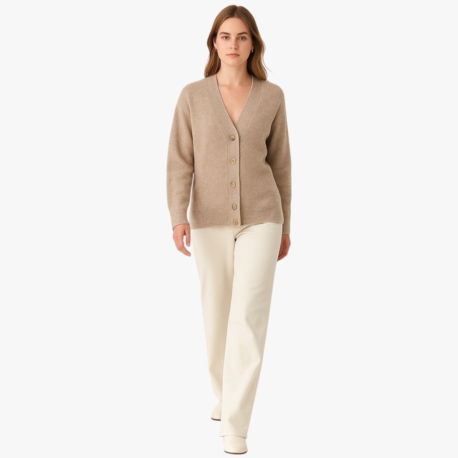 Cardigan oversize chic da donna, caldo e morbido, con scollo a V Rosso - - caldo cardigan cardigan oversize chic donna oversize scollo Sweater sweater women sweaters sweaters & cardigans women's sweater - Concept Palermo