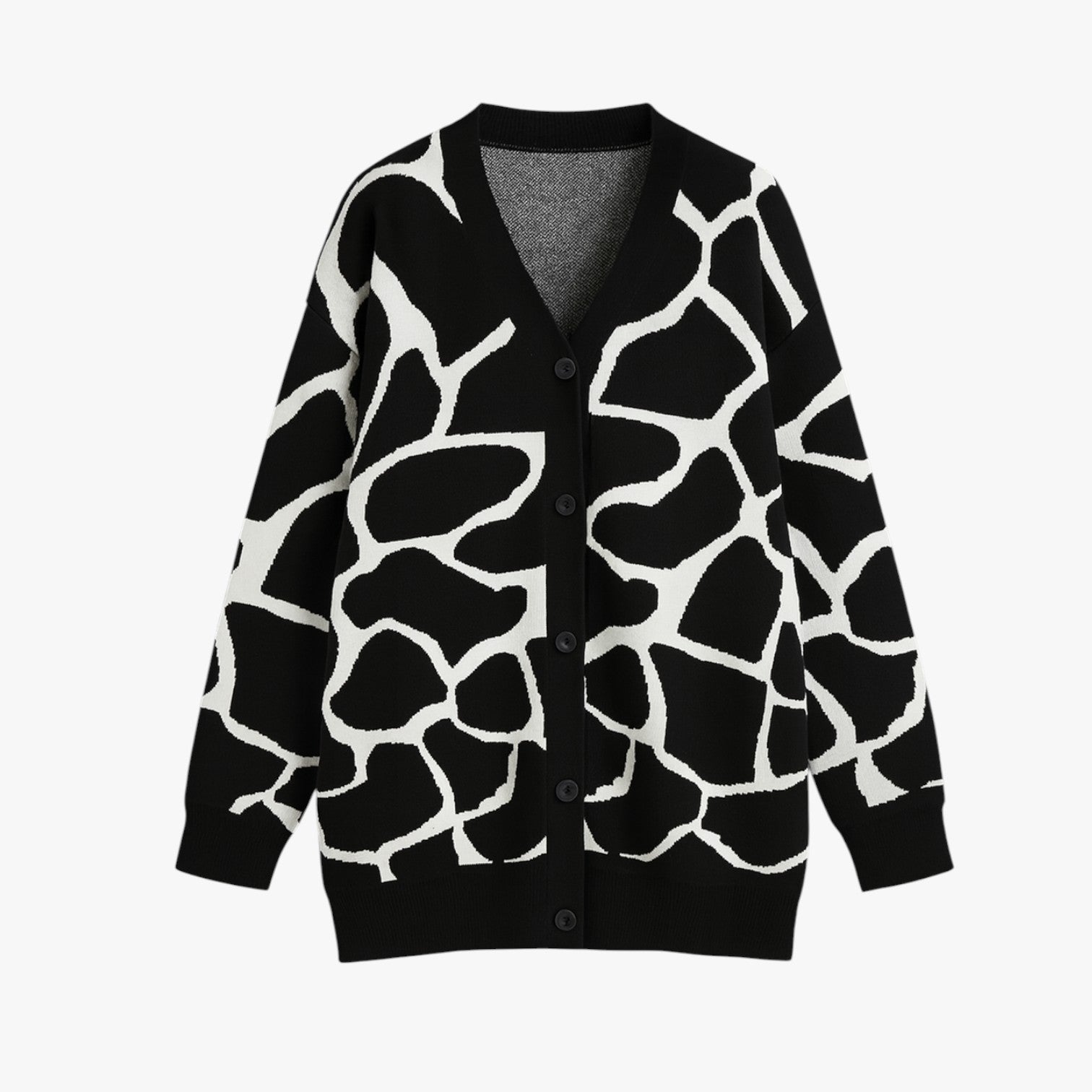 Cardigan chic a maglia larga – Eleganza leggera per l'autunno Donna - Nero - autunno cardigan cardigan chic chic donna eleganza larga leggera Sweater sweater women sweaters & cardigans - Concept Palermo