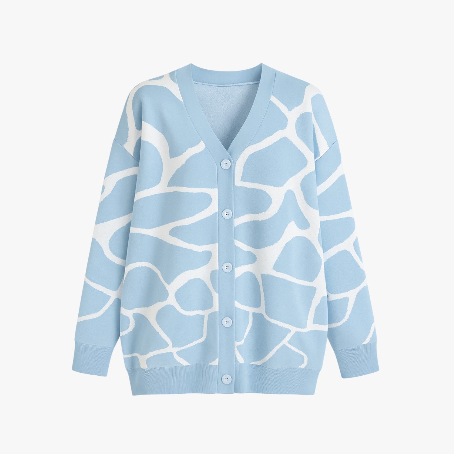 Cardigan chic a maglia larga – Eleganza leggera per l'autunno Donna - Azzurro cielo - autunno cardigan cardigan chic chic donna eleganza larga leggera Sweater sweater women sweaters & cardigans - Concept Palermo