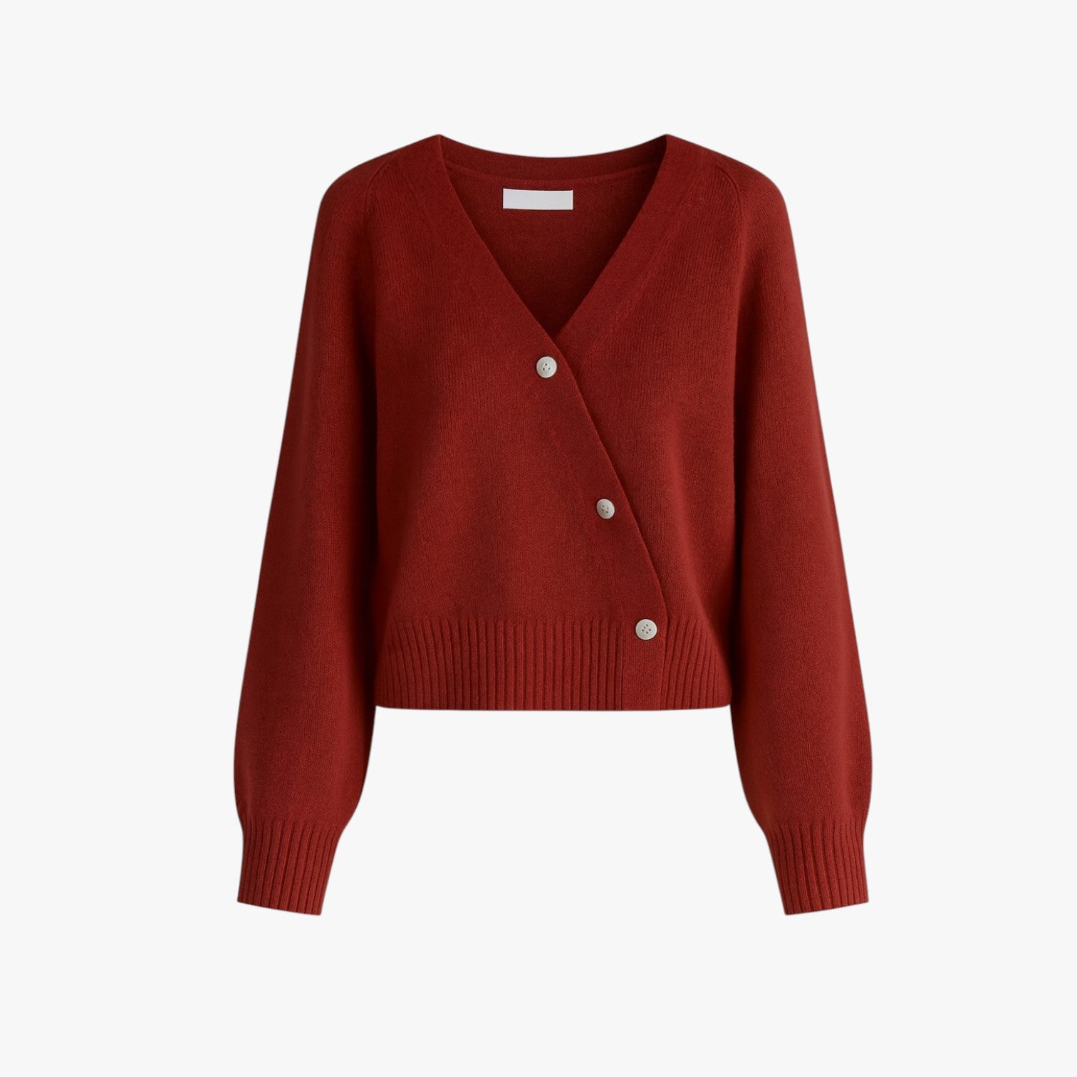 Cardigan in morbido cashmere con bottoni a spillo, eleganza oversize per la primavera e l'autunno - Personalizzabile Borgogna - autunno bottoni cardigan cardigan cashmere cashmere eleganza oversize primavera Sweater sweater women sweaters & cardigans - Concept Palermo