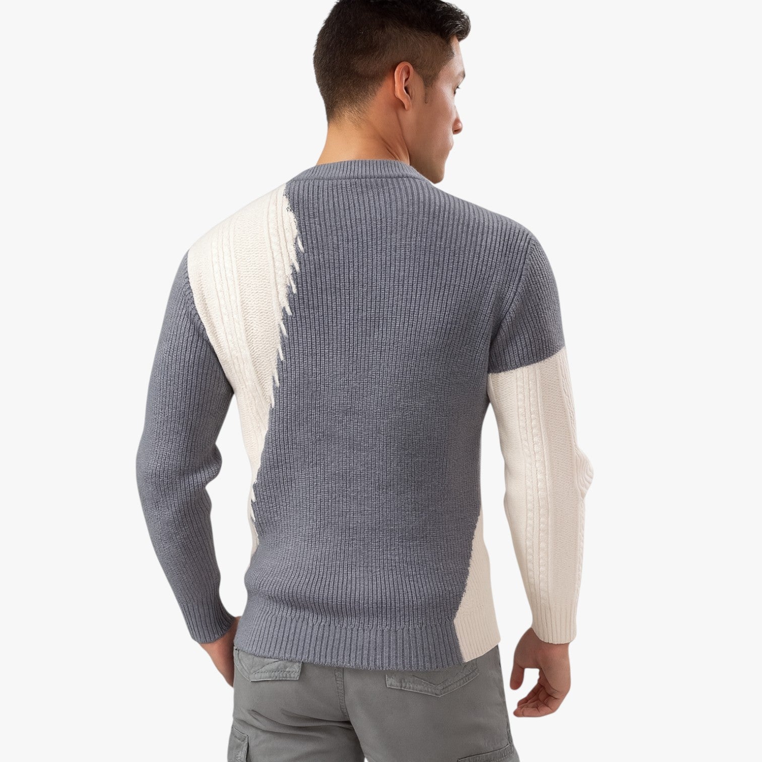 Maglione oversize da uomo, caldo ed, color block, per l'autunno - - autunno block caldo color maglione maglione oversize men's sweater oversize Sweater sweater men sweaters - Concept Palermo