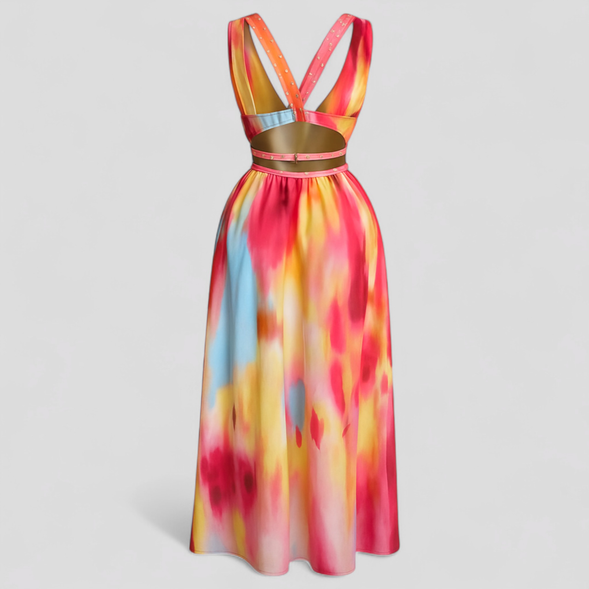 Abito Donna Maxi - - abito abito donna abito elegante abito maxi chiffon leggero design unico donna dresses moda femminile occasioni estive senza maniche stacca la figura stile estivo vestibilità slim vestito da spiaggia vestito fluido - Concept Palermo