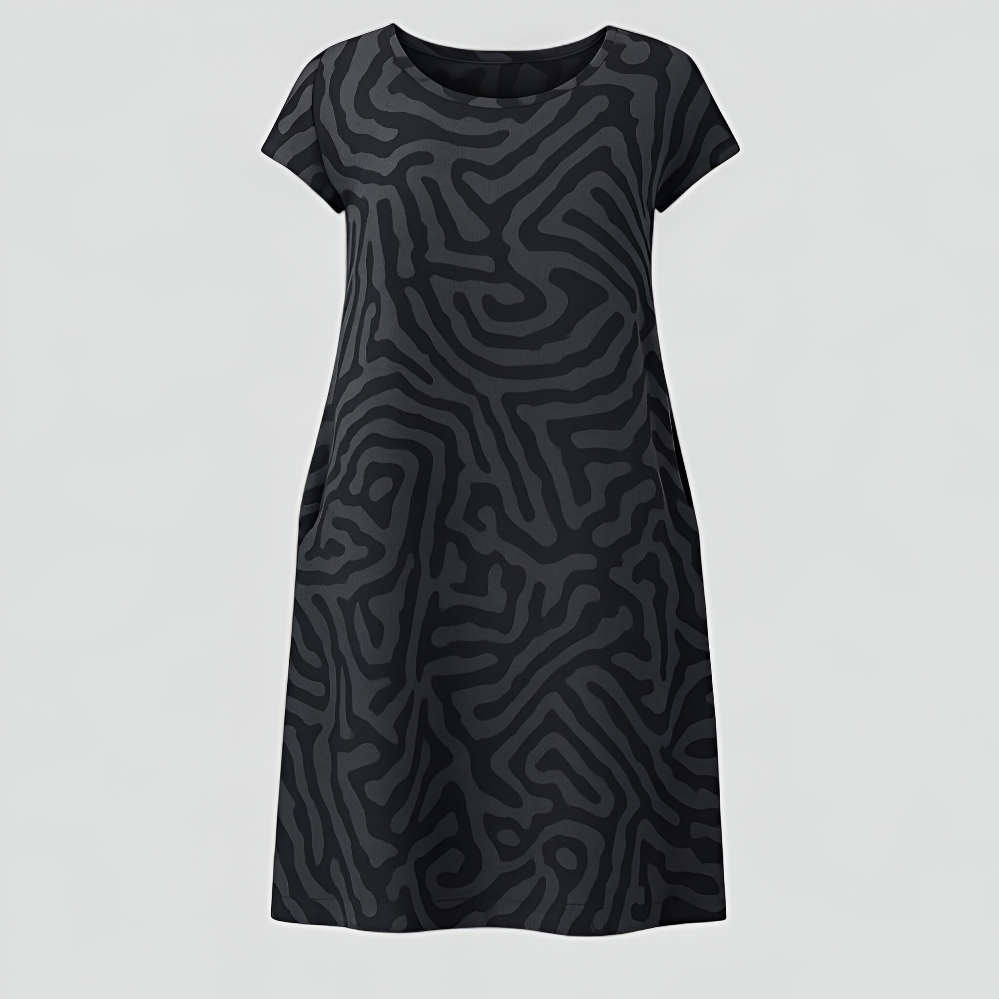 Abito Estivo Donna A-Line - Nero - abbigliamento estivo abito abito A-Line abito casual abito estivo donna dresses estivo fashion estate line moda femminile stile estivo tessuto traspirante vestito comodo vestito donna vestito estivo - Concept Palermo