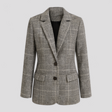 Casual heren geruit blazer met revers