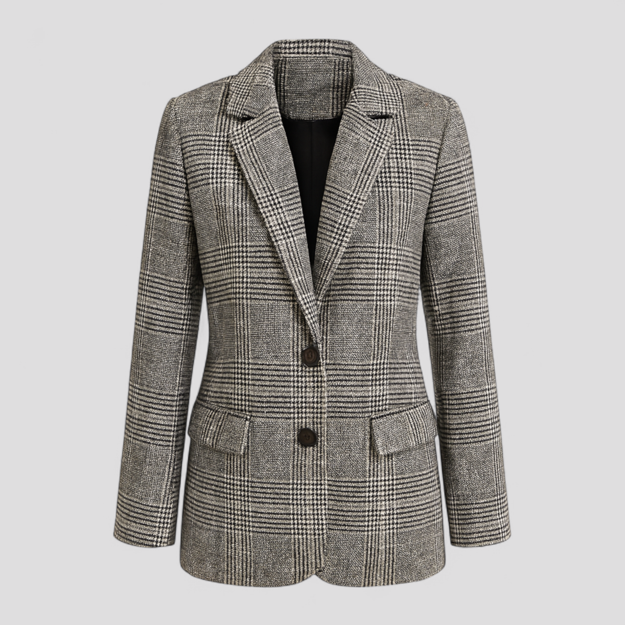 Blazer Casual a Quadri con Revers Uomo - Marrone - abbigliamento casual blazer blazer a quadri blazer casual blazer con revers blazer estate blazer poliestere blazer uomo casual fashion blazer giacca a quadri giacca elegante giacca leggera giacca moda look casual quadri revers uomo - Concept Palermo