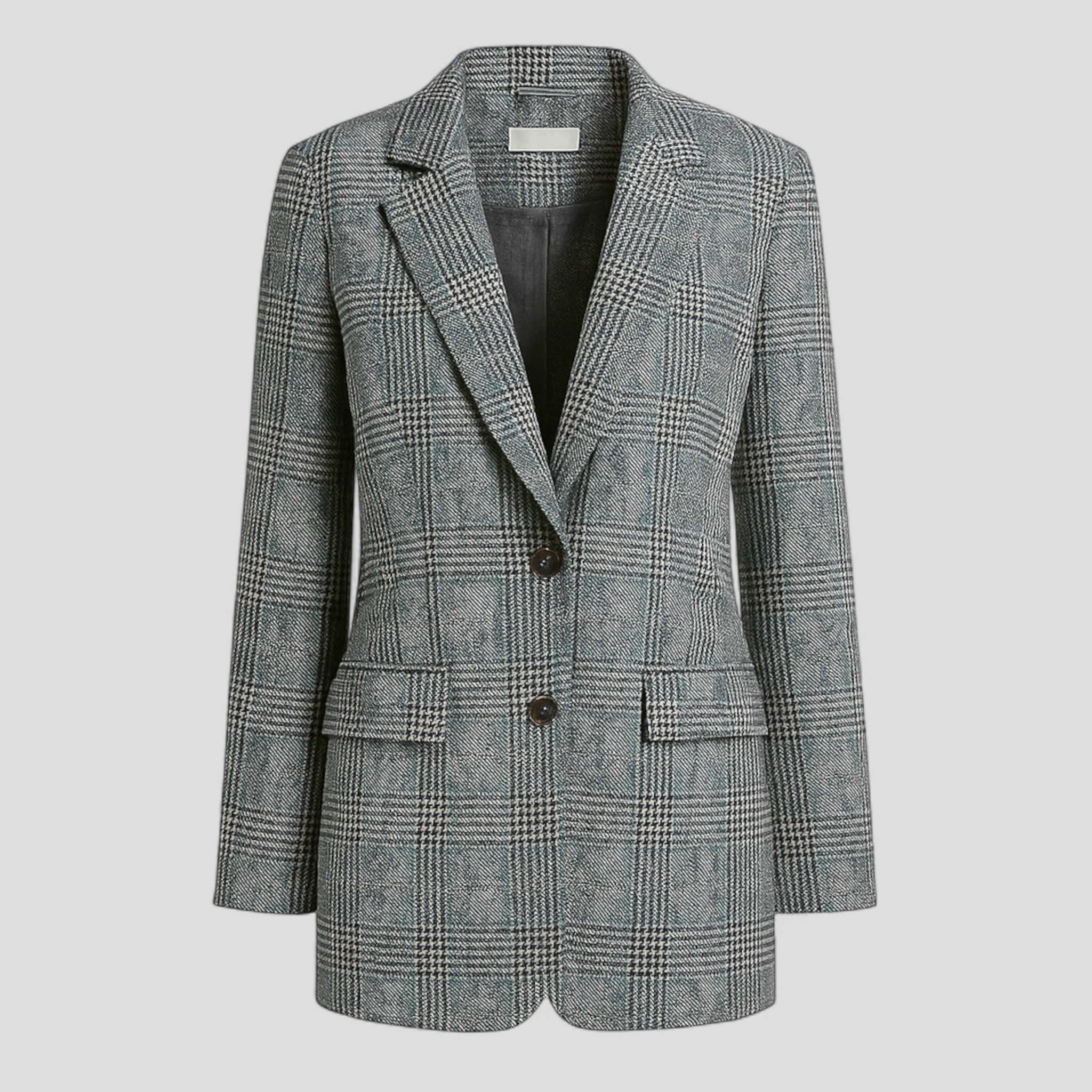 Blazer Casual a Quadri con Revers Uomo - Nero - abbigliamento casual blazer blazer a quadri blazer casual blazer con revers blazer estate blazer poliestere blazer uomo casual fashion blazer giacca a quadri giacca elegante giacca leggera giacca moda look casual quadri revers uomo - Concept Palermo