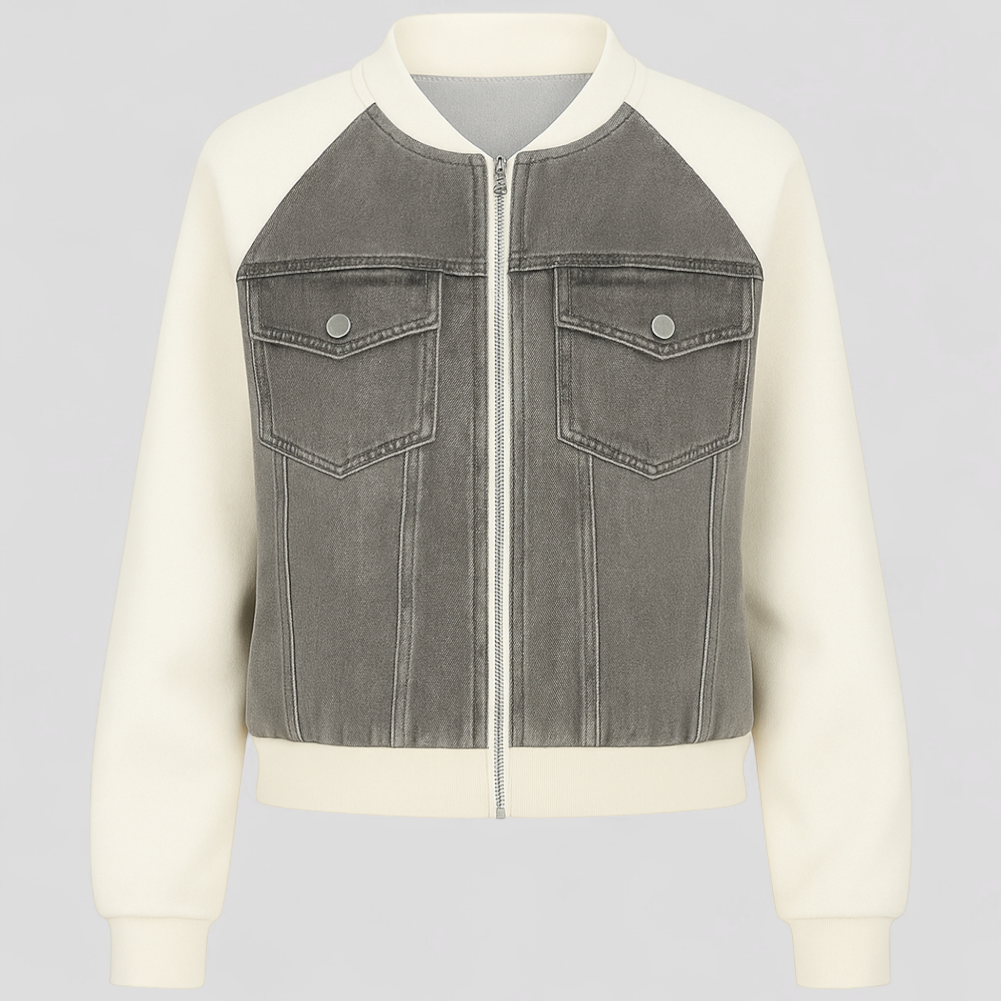 Giacca Donna Denim Versatile - grigio - abbigliamento femminile denim denim jacket women donna donna giacca giacca giacca casual giacca cotone giacca creativa giacca denim giacca denim colore giacca denim versatile giacca donna giacca donna trendy giacca in denim giacca moda donna giacca spandex giacche da donna versatile - Concept Palermo