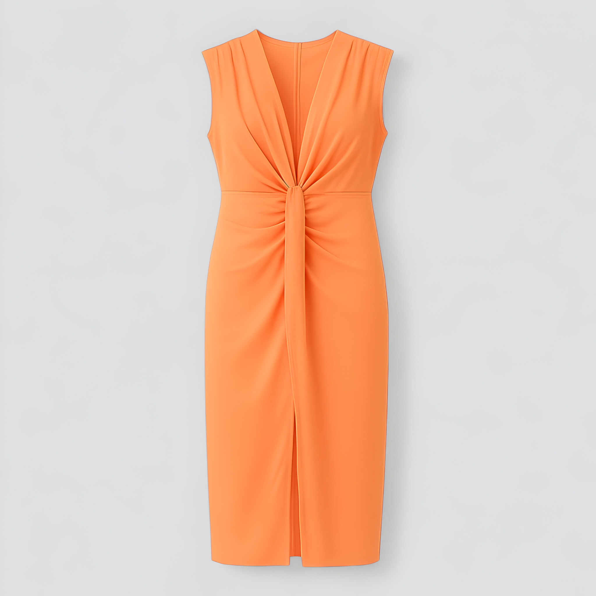 Abito da Cerimonia Donna in Raso Lucido Elegante per Feste e Occasioni Speciali - Arancione Taglia unica - abito abito cerimonia abito con spacco abito elegante abito in diverse colorazioni abito in raso abito per eventi abito raffinato abito taglia unica cerimonia donna dresses lucido raso vestito con scollatura vestito da sera vestito stretch - Concept Palermo