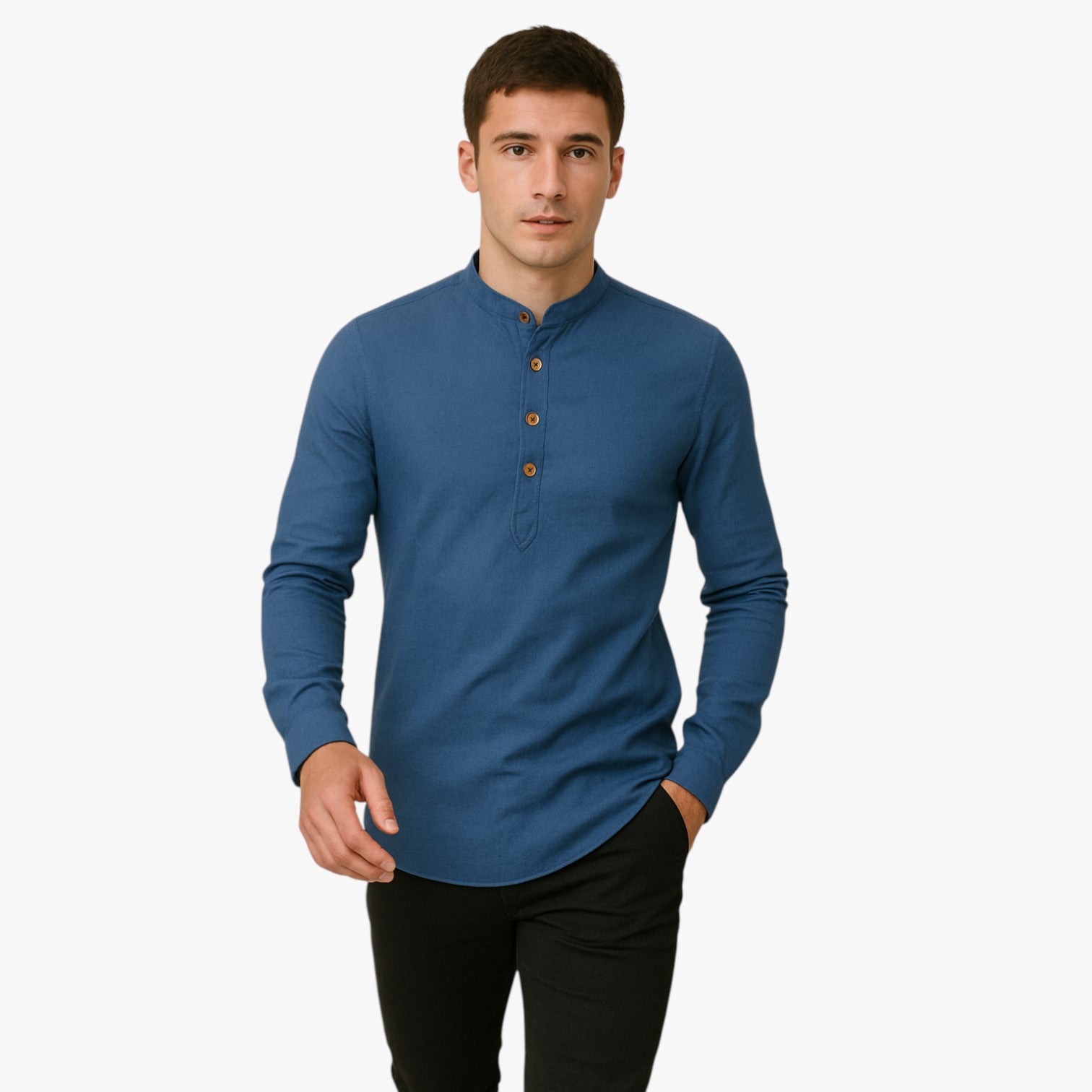 Camicia da uomo in cotone e lino - Freschezza primaverile con stile casual - - camicia camicia uomo casual cotone freschezza lino men's sweater men's top primaverile Tops - Concept Palermo