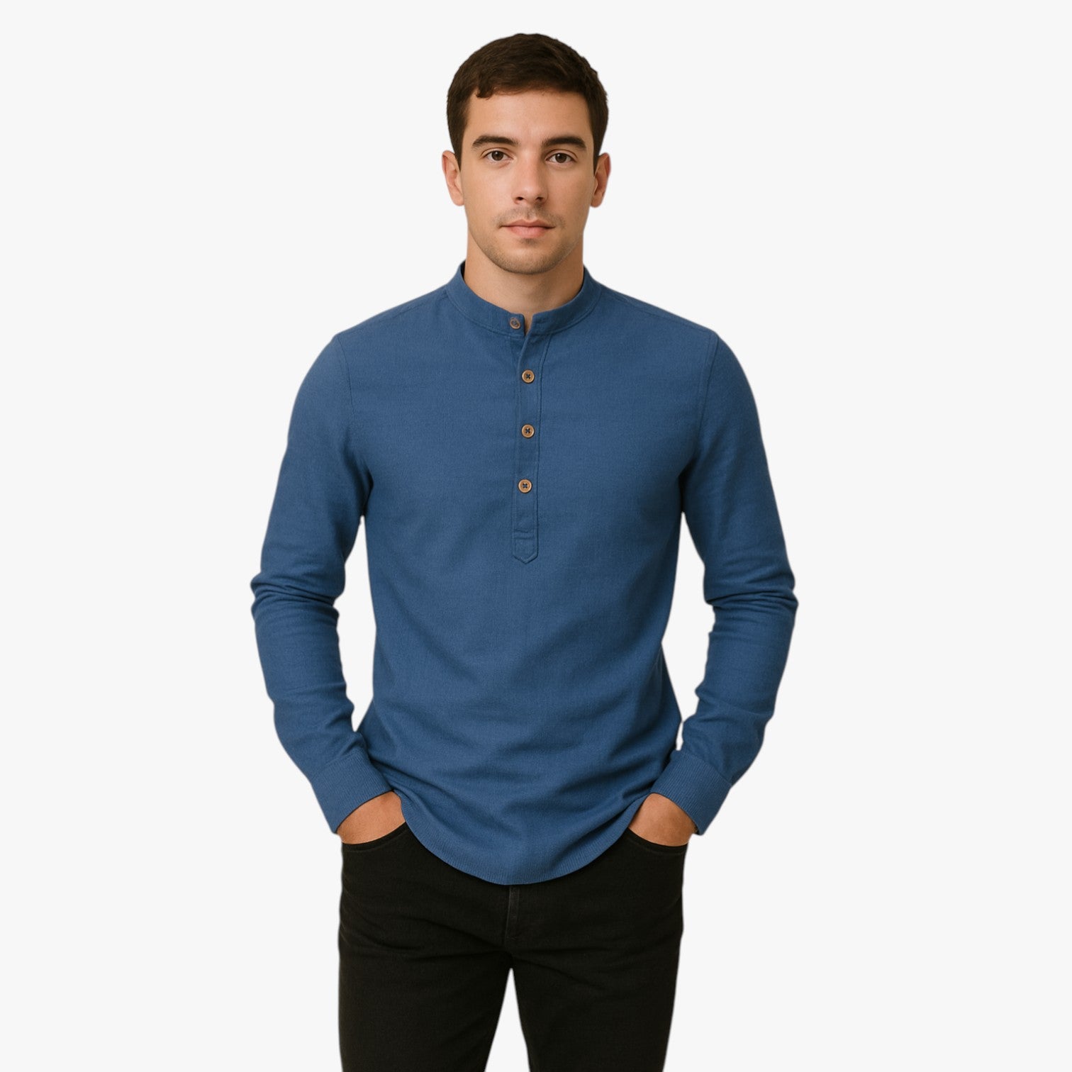 Camicia da uomo in cotone e lino - Freschezza primaverile con stile casual - - camicia camicia uomo casual cotone freschezza lino men's sweater men's top primaverile Tops - Concept Palermo