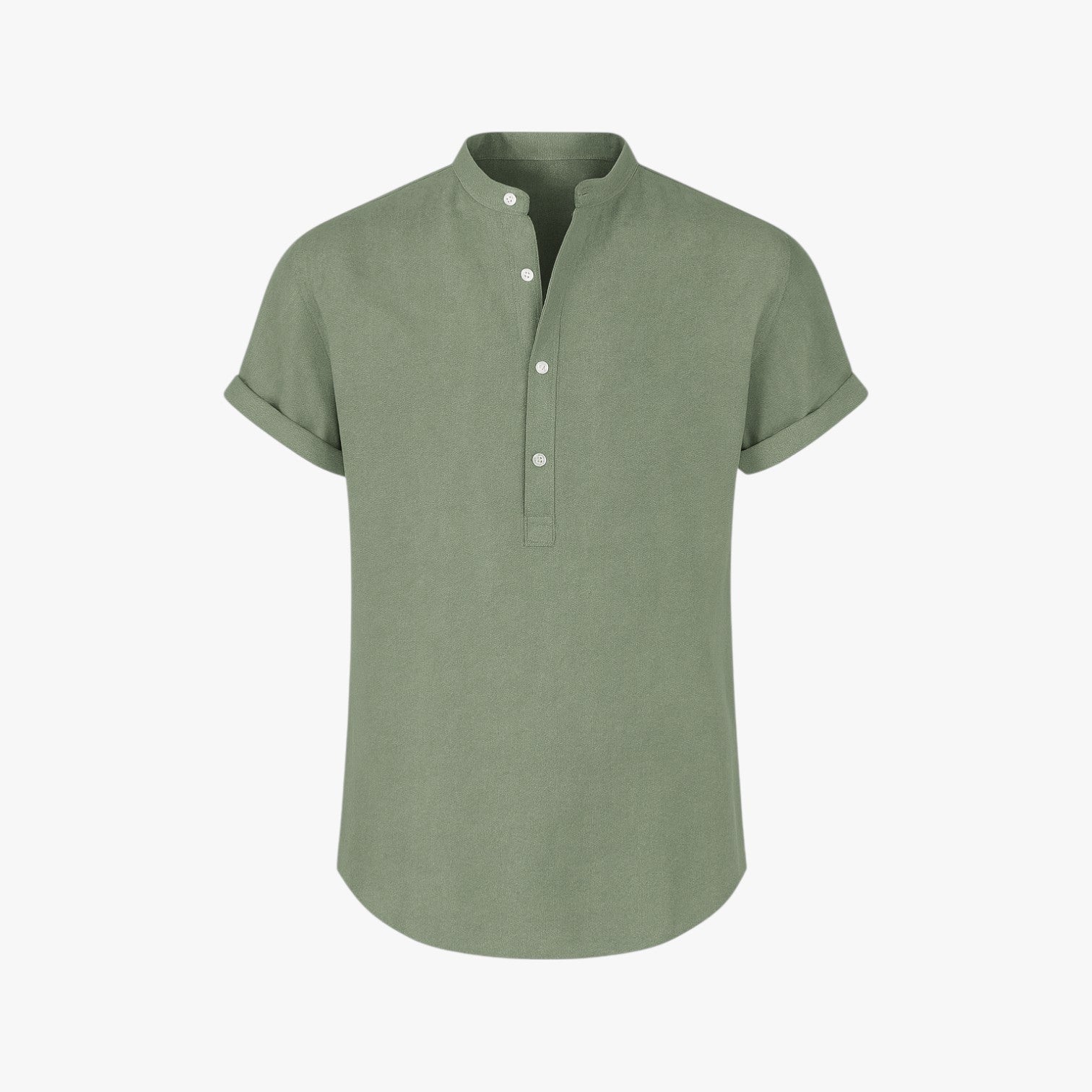 Camicia in lino da uomo - Leggerezza e stile per ogni giorno - Verde militare - camicia camicia lino clothes clothes men giorno leggerezza lino men's top clothes mentops ogni stile Tops - Concept Palermo