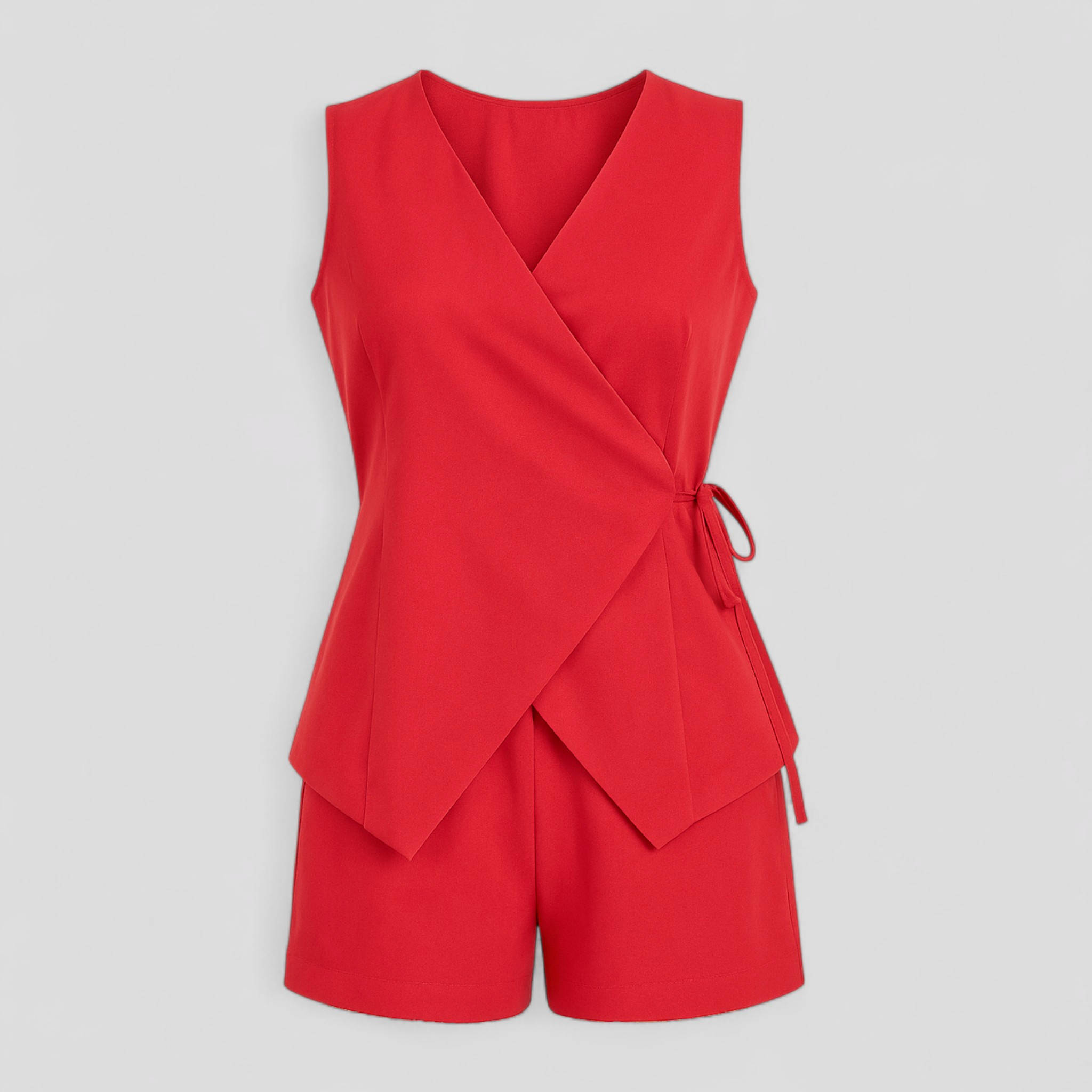 Mono per Donna Minimalista Chic - Rosso bordeaux - abbigliamento casual abito elegante chic donna minimalista moda donna mono mono alla moda mono chic mono donna mono elegante one-pieces outfit sofisticato stile minimalista - Concept Palermo