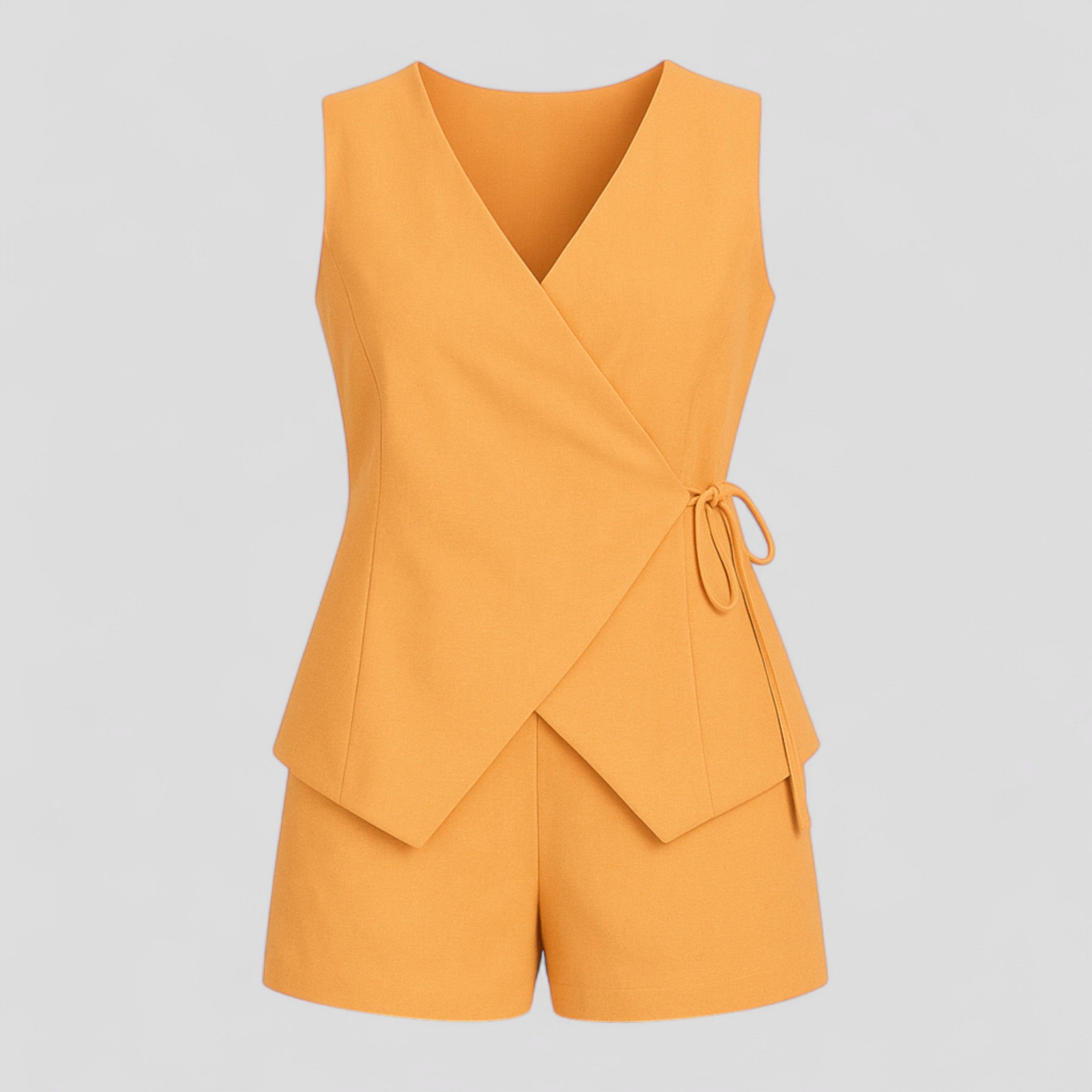 Mono per Donna Minimalista Chic - Oro chiaro - abbigliamento casual abito elegante chic donna minimalista moda donna mono mono alla moda mono chic mono donna mono elegante one-pieces outfit sofisticato stile minimalista - Concept Palermo