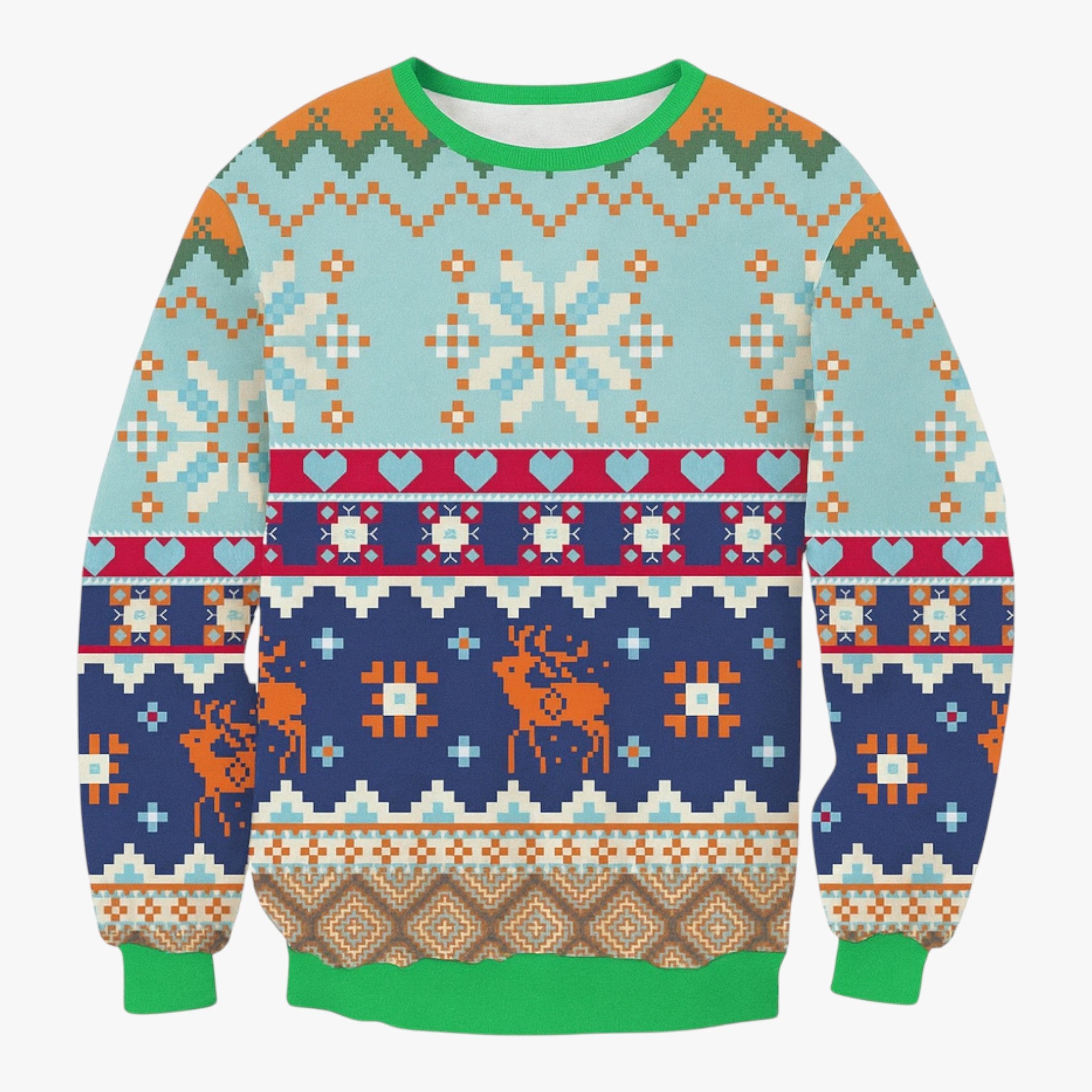 Maglione natalizio da uomo con stampa di renna carina per un look festivo - Maglia 5 - carina casual kerstoutfit feestelijke trui festivo kersttrui heren look machinewasbare trui maglione maglione natalizio natalizio renna sneeuwvlokprint trui stampa trui voor kerstfeesten vakantie kleding heren vrolijke kersttrui warm en comfortabel zwarte trui met rendier - Concept Palermo
