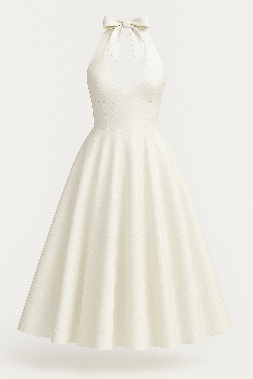 Abito Midi Donna Elegante con Schiena Scoperta, Vestito Estivo Casual - Bianco - abito abito elegante abito midi corsetto donna dresses gonna leggera look sofisticato midi moda femminile schiena schiena scoperta scoperta tessuto luminoso vestito da cerimonia vestito per occasioni speciali - Concept Palermo