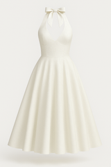 Elegante dames midi jurk met open rug, casual zomerjurk
