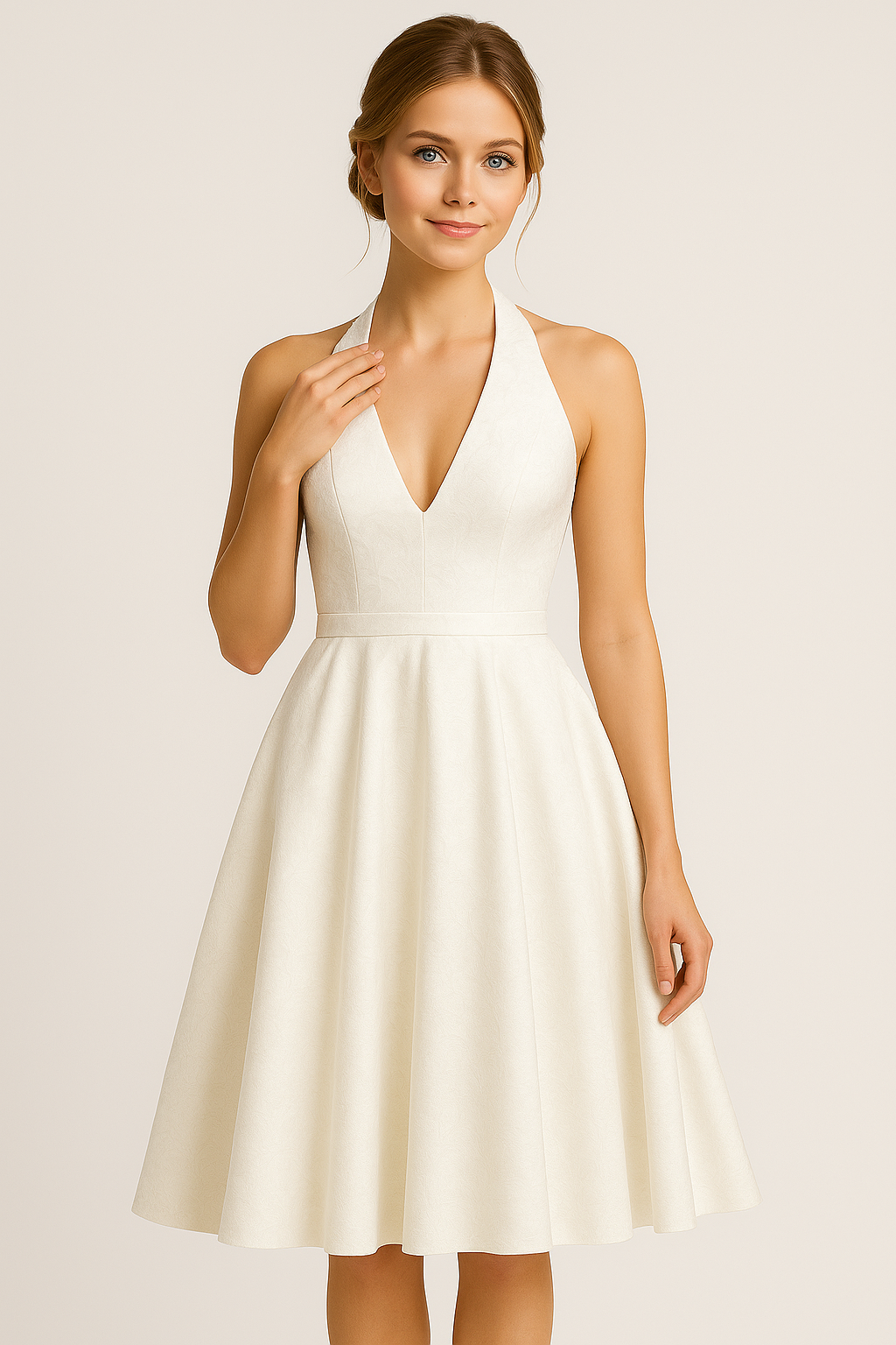 Abito Midi Donna Elegante con Schiena Scoperta, Vestito Estivo Casual - - abito abito elegante abito midi corsetto donna dresses gonna leggera look sofisticato midi moda femminile schiena schiena scoperta scoperta tessuto luminoso vestito da cerimonia vestito per occasioni speciali - Concept Palermo