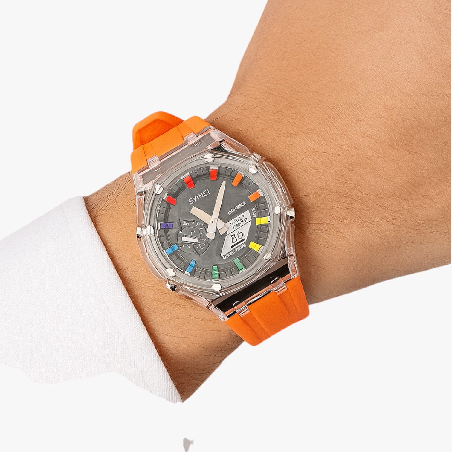 Orologio digitale trasparente da 5 ATM con sveglia e funzioni intelligenti Uomo - - digitale funzioni intelligenti orologio orologio digitale sveglia trasparente uomo watch WATCHES FOR MEN Wristwatch - Concept Palermo