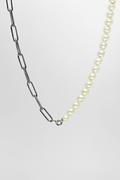 Collana a maglie miste con catenina Lana