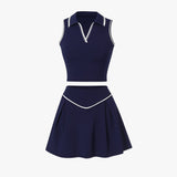 Stijl en ondersteuning - tweedelige tennisset voor dames met gevoerde top