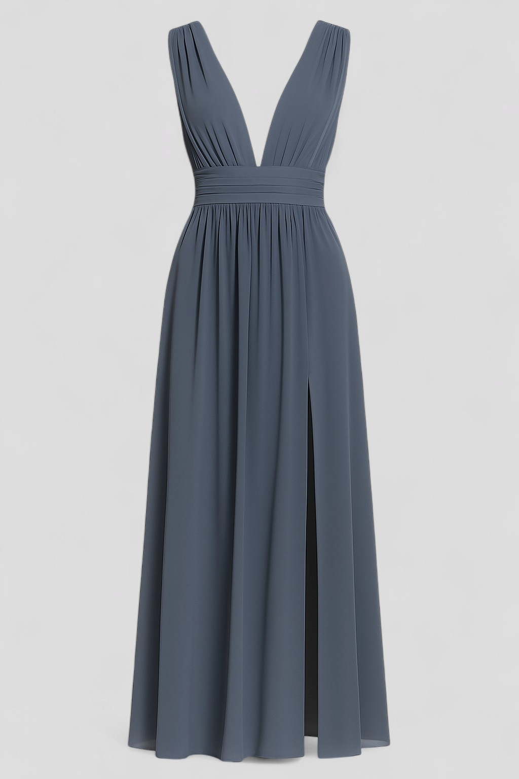 Abito Elegante da Donna in Seta Nera, Taglia M - Perfetto per Cerimonie e Feste - Blu polveroso - abbigliamento di alta qualità abbigliamento formale abiti eleganti abito abito da sera abito donna abito lungo donna dresses moda donna rochie da cerimonia stile e comfort vestiti per eventi speciali vestito sofisticato - Concept Palermo
