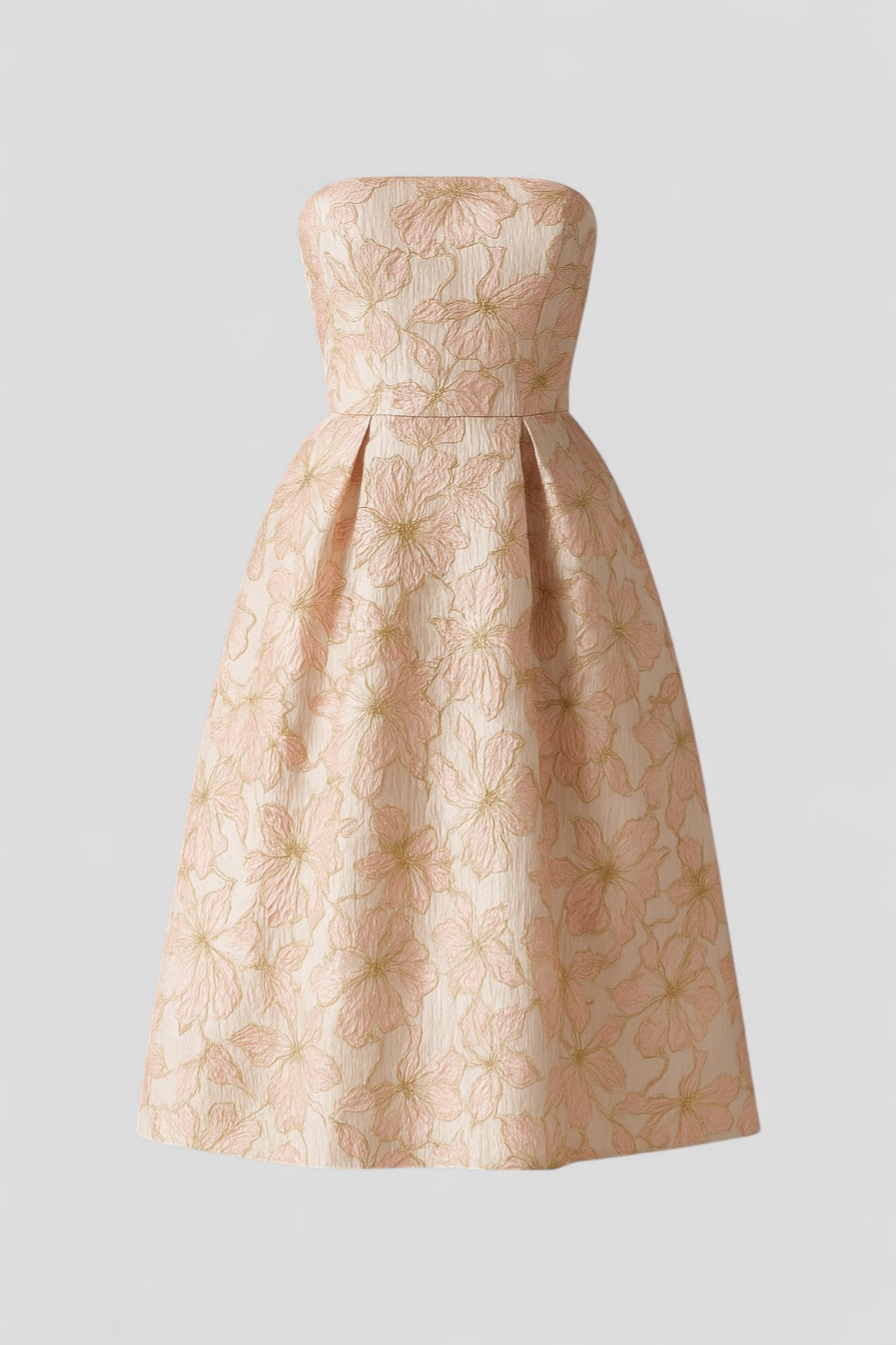 Abito Estivo Floreale Senza Spalline Donna - Rosa - abbigliamento estivo donna abiti abito abito da cerimonia estiva abito estivo abito estivo elegante abito formale floreale abito jacquard A-Line abito versatile feste donna estivo floreale outfit estivo donna spalline vestito elegante da matrimonio vestito floreale senza spalline vestito senza maniche - Concept Palermo