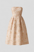 Vestido de verano floral sin tirantes Mujer