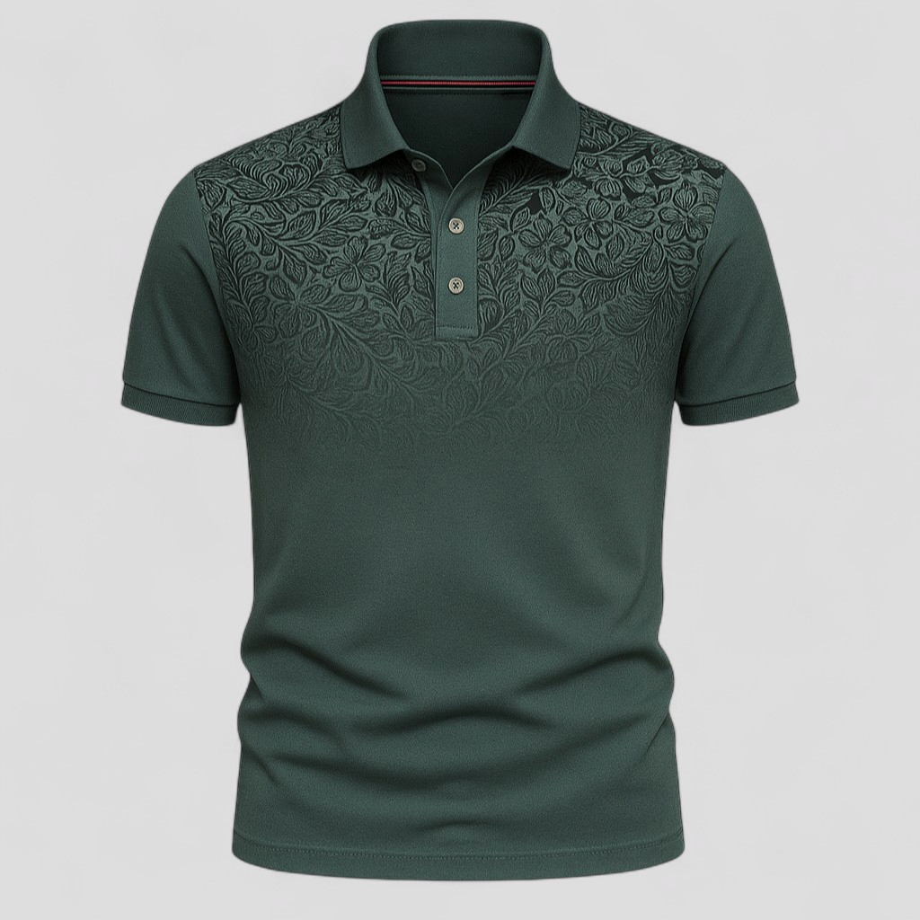 Polo Uomo Manica Corta Estiva Stile Gradiente Cotone - Verde - abbigliamento casual uomo camicia estiva corta cotone estiva gradiente manica men's top clothes polo polo comfort e traspirabilità polo cotone misto polo estiva uomo polo lavabile in lavatrice polo maniche corte polo moda estate polo stampa gradiente polo trendy polo uomo - Concept Palermo