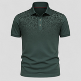 Heren polo met korte mouwen in zomerse gradient stijl katoen