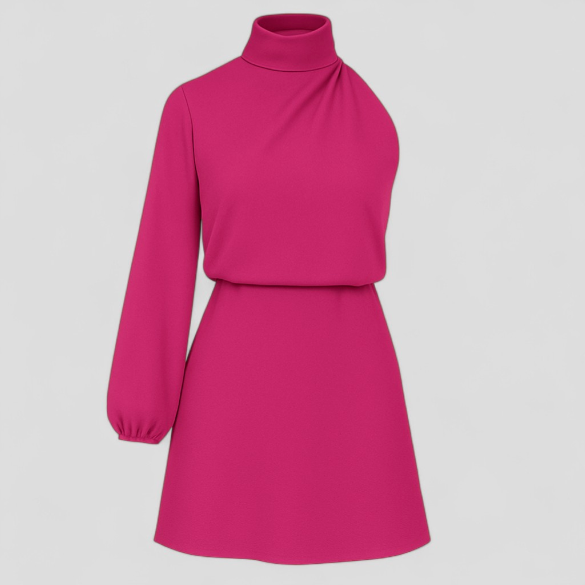 Abito monospalla in poliestere – Eleganza con un tocco moderno Pelle Donna - Rosa - abito abito monospalla AI donna Dresses eleganza monospalla pelle poliestere Sale - Concept Palermo