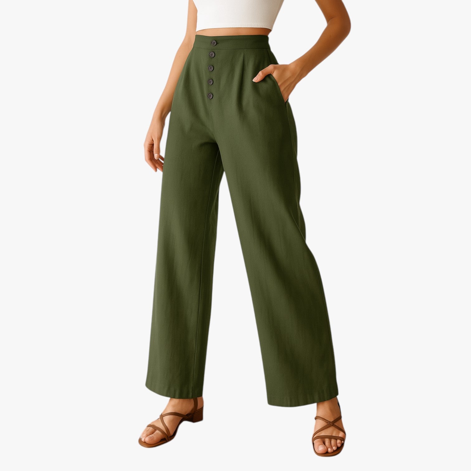 Pantaloni estivi da donna - Freschi, comodi e antipiega in lino e cotone - - antipiega comodi cotone donna estivi freschi linen pants lino pantaloni pants pants for women women pants - Concept Palermo