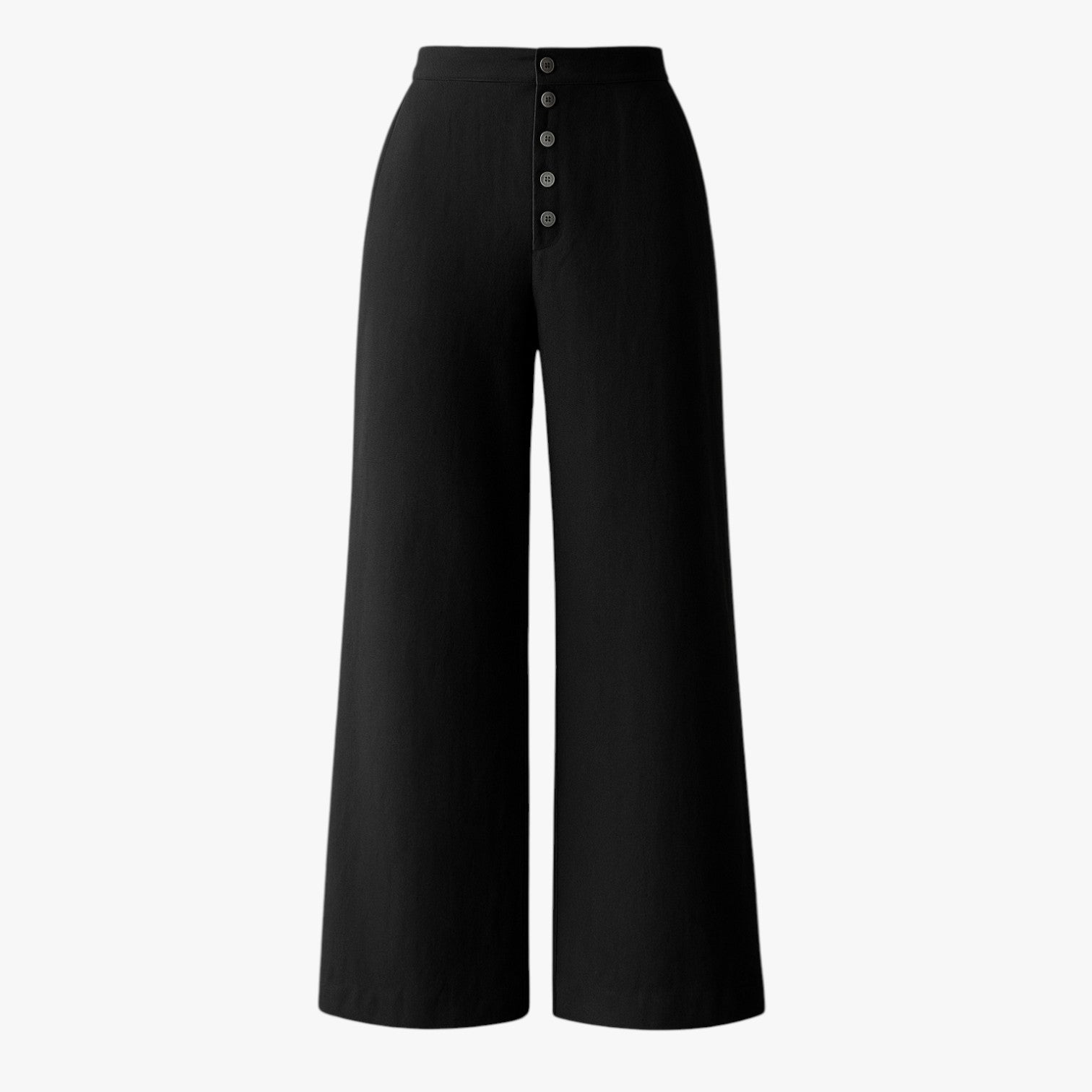 Pantaloni estivi da donna - Freschi, comodi e antipiega in lino e cotone - Nero - antipiega comodi cotone donna estivi freschi linen pants lino pantaloni pants pants for women women pants - Concept Palermo