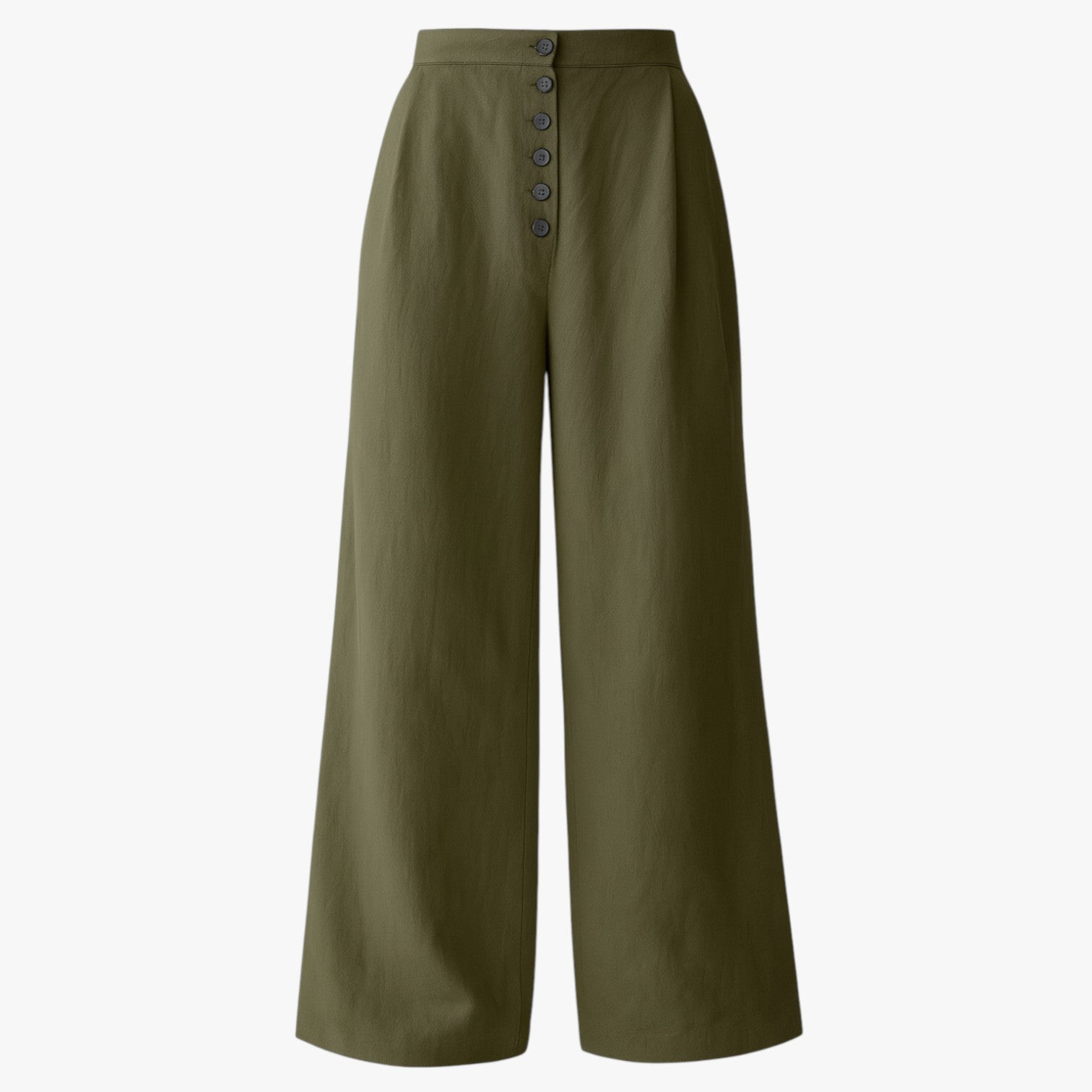 Pantaloni estivi da donna - Freschi, comodi e antipiega in lino e cotone - Verde - antipiega comodi cotone donna estivi freschi linen pants lino pantaloni pants pants for women women pants - Concept Palermo