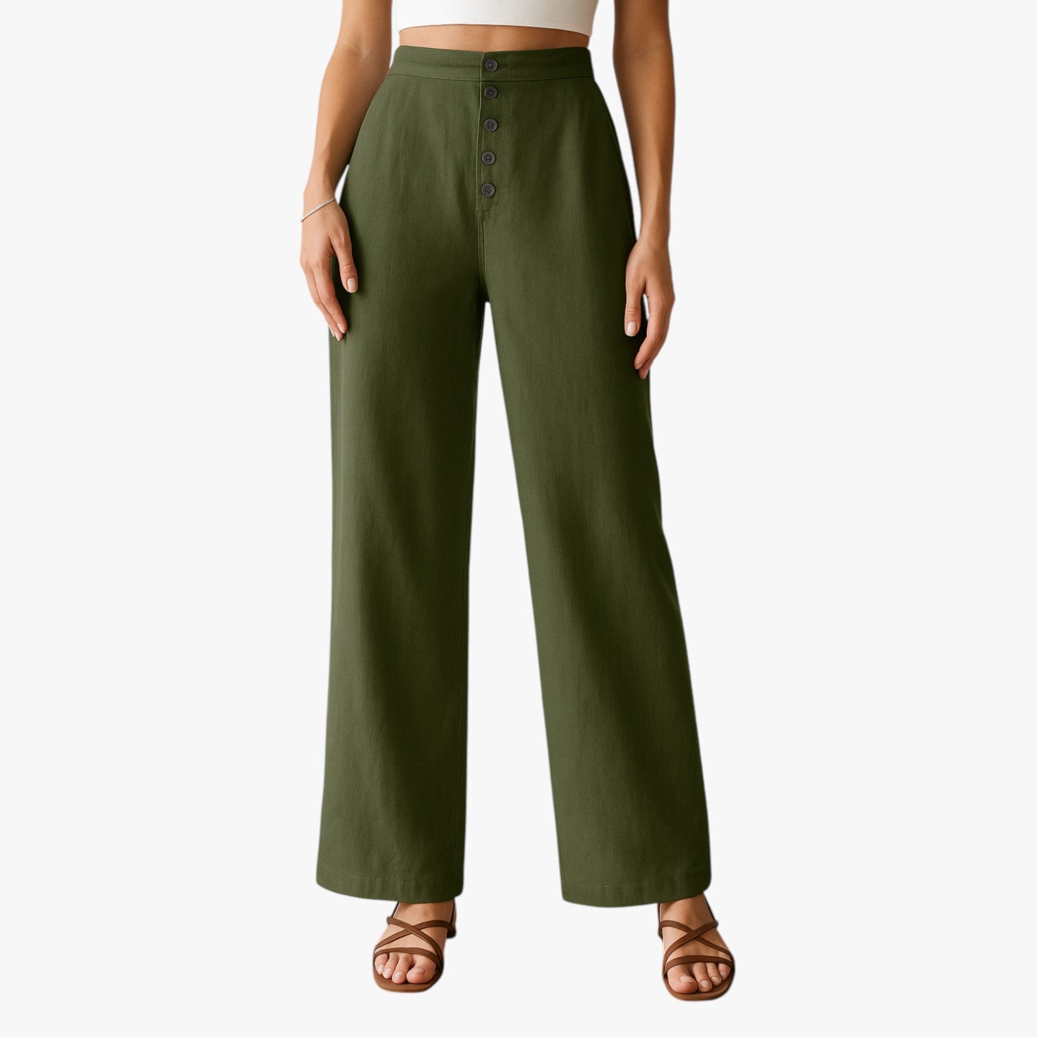 Pantaloni estivi da donna - Freschi, comodi e antipiega in lino e cotone - - antipiega comodi cotone donna estivi freschi linen pants lino pantaloni pants pants for women women pants - Concept Palermo