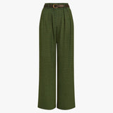 Vintage geruite broek met hoge taille Heren