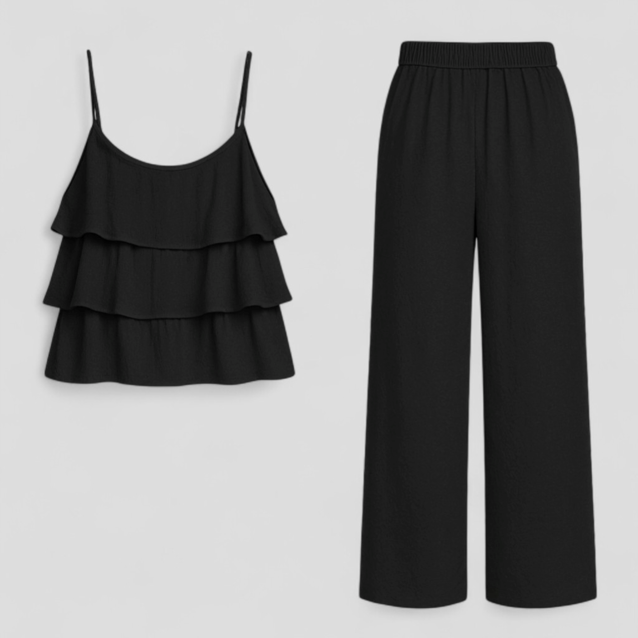 Coordinato Donna per Ogni Occasione - Nero - abbigliamento formale abbigliamento trendy coordinato coordinato donna coordinato elegante donna look raffinato moda confortevole occasione ogni outfit sets outfit versatili set di abbigliamento stile e comfort tessuti di alta qualità vestiti casual - Concept Palermo