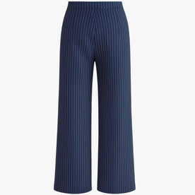 Pantaloni a gamba larga con pieghe e righe - Navy - clothing gamba larga long pants pantaloni pantaloni gamba pants pants for women pieghe regular regular fit righe Solid Unisex women women pants woven fabric - Concept Palermo