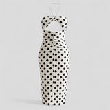 Zwarte katoenen damesjurk maat M - elegante casual zomerjurk