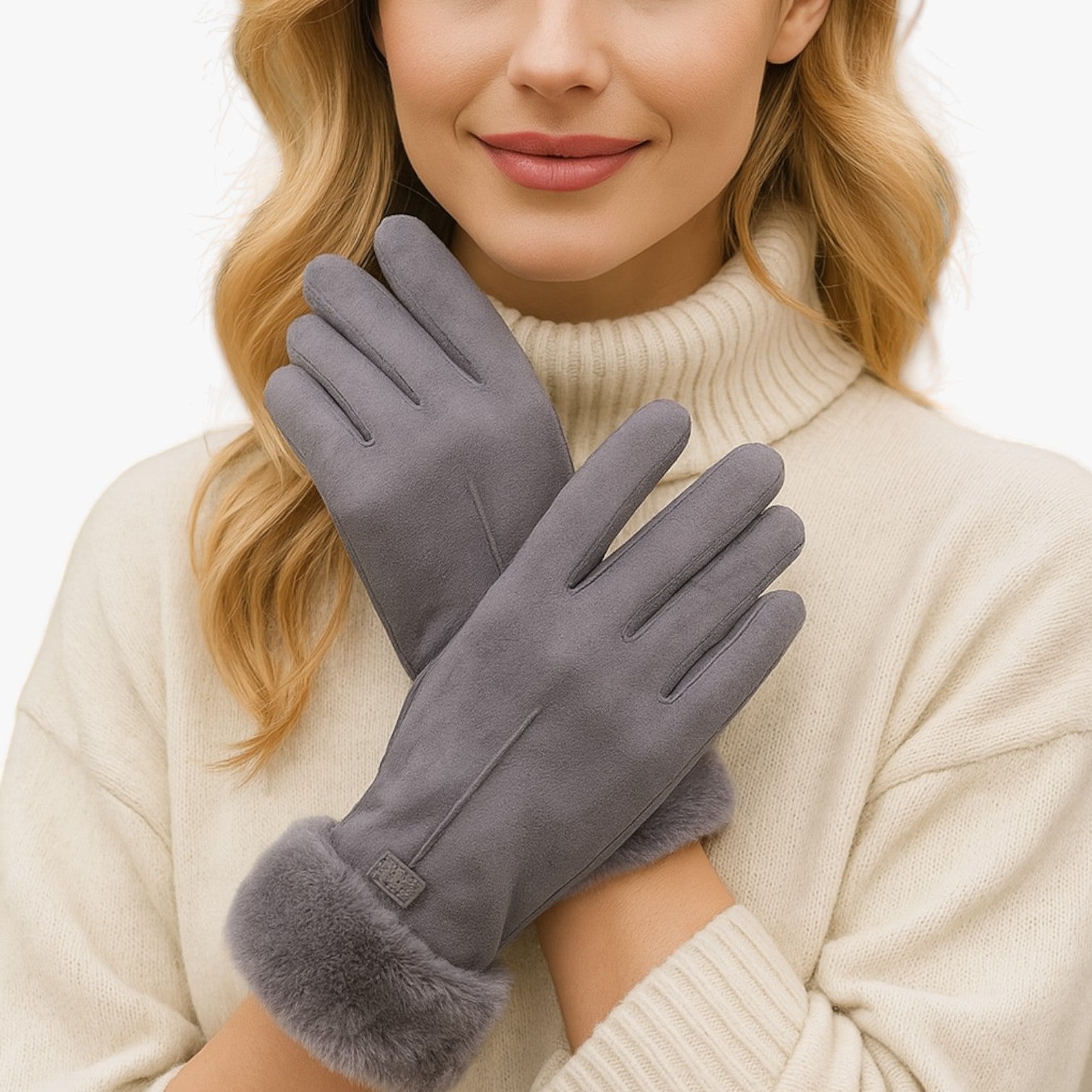 Guanti Invernali Donna Caldi in Peluche Touchscreen Antivento - - antivento caldi donna esther | guanti invernali donna caldi in peluche touchscreen antivento - €25 gloves guanti guanti invernali invernali peluche winter gloves - Concept Palermo