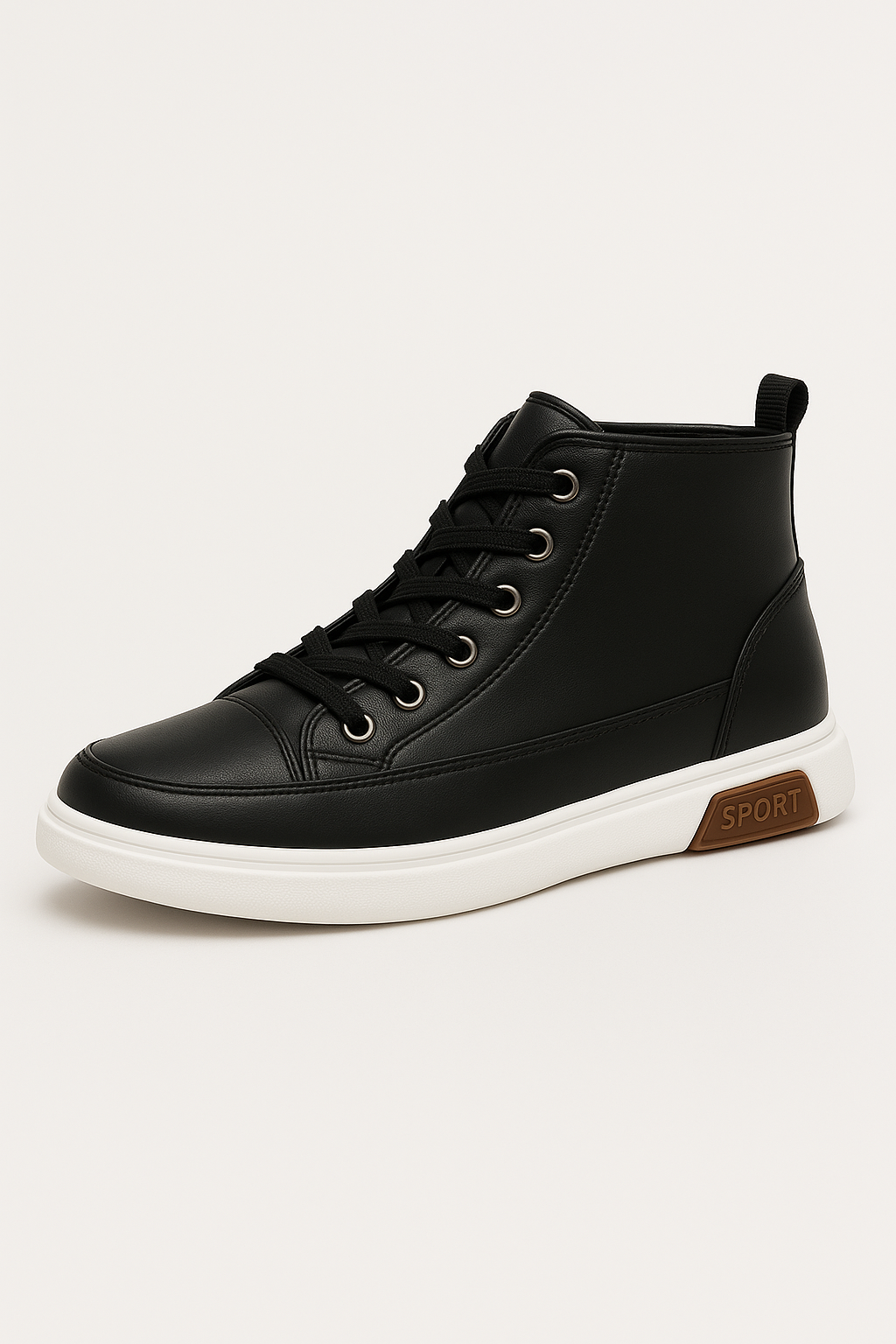 Sneakers casual a metà polpaccio con cuciture pulite - Nera - casual cuciture metà polpaccio pulite shoes shoes for women Shoes women sneakers sneakers casual - Concept Palermo