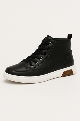 Sneakers casual a metà polpaccio con cuciture pulite - Nera - casual cuciture Linen metà polpaccio pulite shoes shoes for women Shoes women sneakers sneakers casual Solid Unisex - Concept Palermo