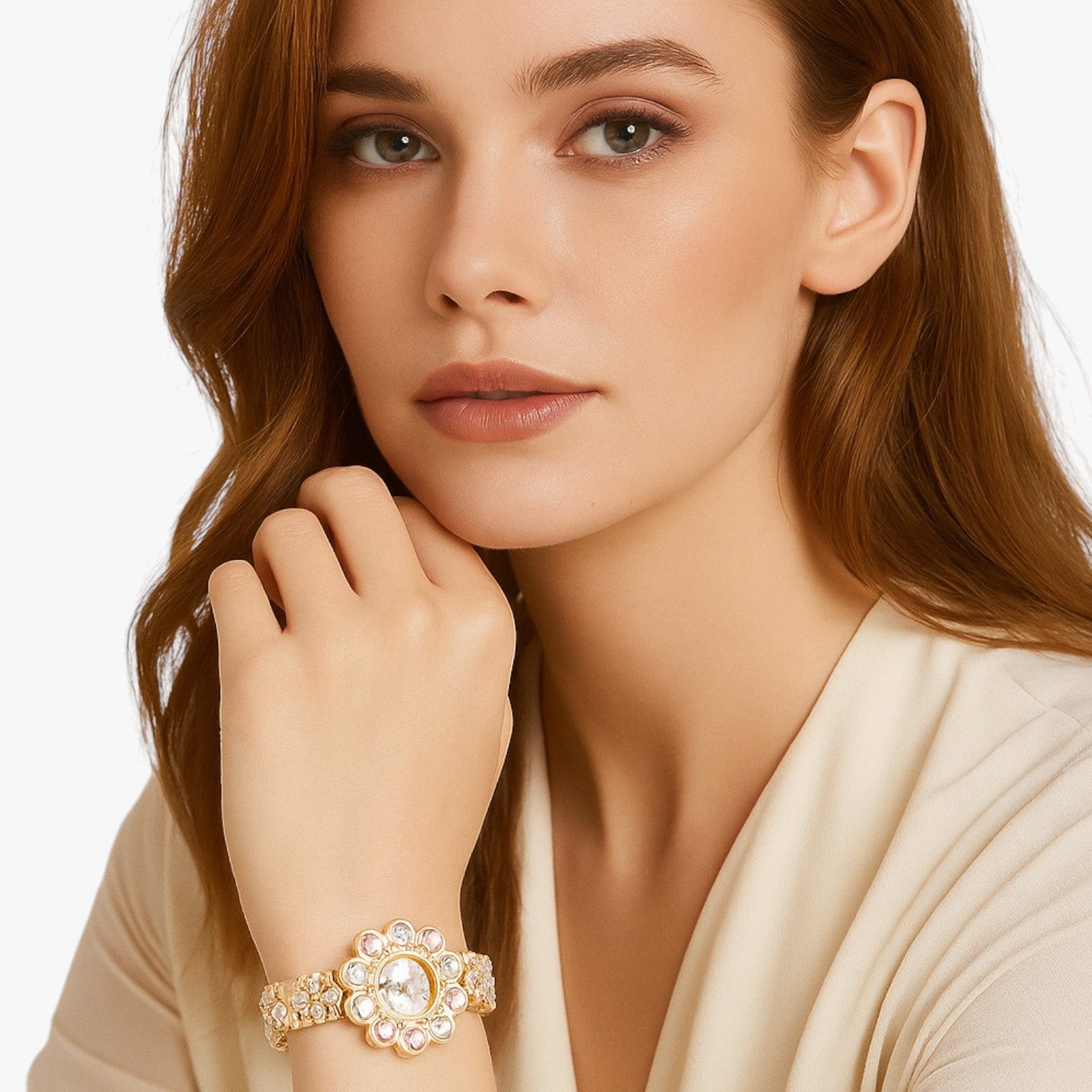 Orologio con quadrante a fiori in cristallo Donna - - cristallo donna female watch fiori ladies watch orologio orologio quadrante quadrante watch watch for women watches - Concept Palermo