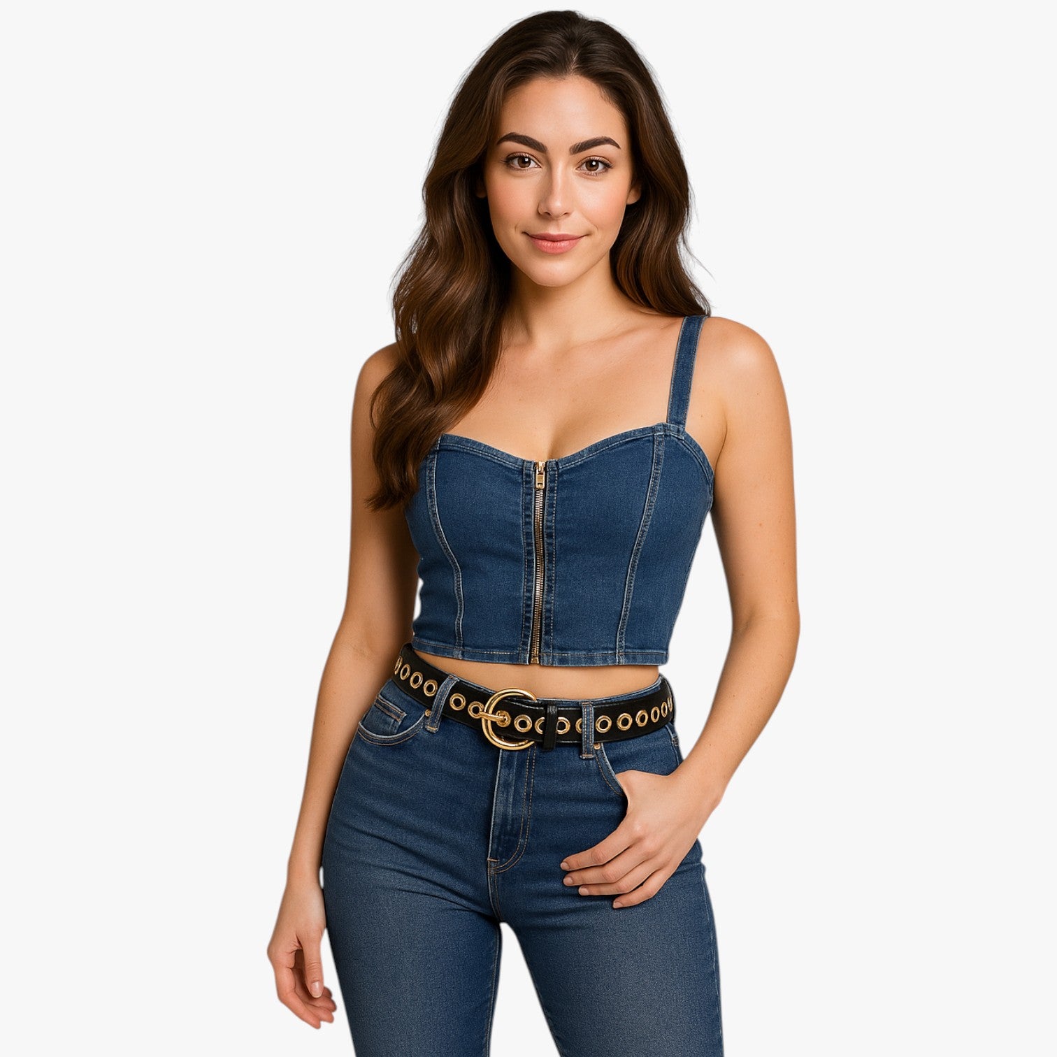 Fascia vita punk in pelle Y2K con fibbia a spillo - - Belts fascia fascia vita fibbia pelle punk spillo vita waist belt for women Womens belt - Concept Palermo
